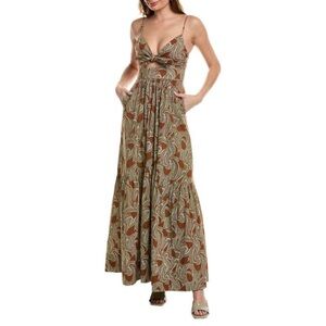 ALC Brown Patterned Maxi Dress